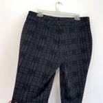 Ivanka Trump  Slim Ankle Pant Dark Gray Black Navy Plaid Ponte Pull On Crop Work Photo 11
