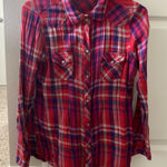 Old Navy Red Plaid Button Down Shirt Photo 0