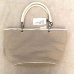 NWT. Castellari linen purse with leather trim Photo 7