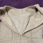 Taylor vintage cream & silver wiggle dress w/ gorgeous faux stones on front EVC Size 2 Photo 13