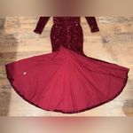 Portia and Scarlett STUNNING Deep Red Sequin Long Sleeve Dress Size 2 Photo 9