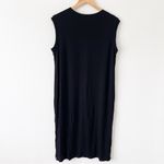 Eileen Fisher Sleeveless Jersey Shirt Dress in Black Photo 6