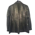 Anne Klein  Metallic Gold Black Snakeskin Blazer Jacket‎ Button Evening Party L Photo 5