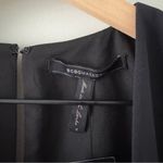 BCBGMAXAZRIA  Black V-Neck Faux Wrap Mini Dress Sleeveless Solid Business casual Photo 9