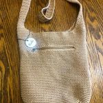 Kaela Crocheted Crossbody Bag Camel Tan Photo 0