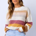 Princess Polly Multi Color Striped Sweater Photo 0