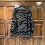 Barefoot Dreams Cozy Chic Seaside Crew Green Camo Neck Pullover Sweater Size 1X Photo 1