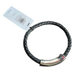 EXPRESS  Black Braided Bracelet with Silver Accent Photo 0