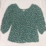 Billabong  green vneck button blouse Photo 0