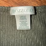 Bozzolo  Sage Green Ribbed Crop Top Photo 1