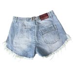 One Teaspoon Le Wolves Distressed Denim Shorts Frayed Hem Women’s Size 26 Photo 2