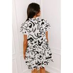 Impressions Womens  Art Gallery Ready Mini Dress in Black and White - Sz L Photo 2