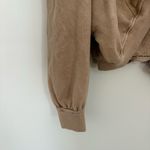 Bucketlist medium KHAKI EXPOSED SEAM TWIST OPEN BACK OVERSIZED SWEATSHIRT Tan Photo 2