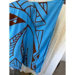 Unbranded Hawaiian One Shoulder Asymmetrical Batwing Waterfall Sleeve Dress S/M Blue Size M Photo 3