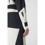 CLOSED Viscose and Silk Shirt Collar Faux Wrap Graphical‎ Midi Size S NWT $655 Black Photo 4