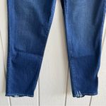 Paige Jacqueline Straight Leg Stretch Jeans Zinna Medium Wash Torn Back Size 32 Photo 3