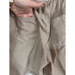 Keren Hart Gingham Cotton Lounge Shorts Brown Check Elastic‎ Waist Women Lg New Photo 5