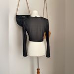 Body Rage Sexy Black Sheer Long Sleeve Top, Size Large/XL Size M Photo 2