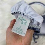 Kona Sol Navy White Gingham Bikini Top Size XL Photo 6