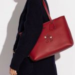 Coach Disney Red Central Tote With Mickey Mouse Motif Photo 2