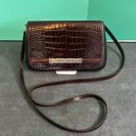 Brighton Vintage  Fold Over Purse in Brown Alligator and Black Leather Photo 0