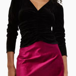 Veronica Beard Veronica‎ Beard Pelona Velvet Ruched Top Black Size 6 Photo 0