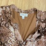 Luxology  Brown Snake Print Long Sleeve Dress Photo 3