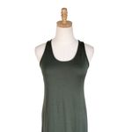 IBEX Bridget Merino Wool Racer Back Sleeveless Maxi Dress Green Sz S *Altered* Photo 2