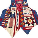 Handmade Patriotic Uncle Sam Vest Stars & Stripes Unisex Size M Photo 3
