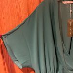 Trina Turk Concourse Surplice Elasticated Blouson Mini Dress Atlantic Size XXL Photo 6