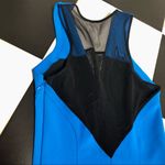 Robert Rodriguez Sheath Dress Plunge V-Neck Black Mesh Cobalt Electric Blue Sexy Photo 7