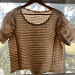 Solitaire  Cream Crochet Women's Boxy T-shirt Blouse Photo 0