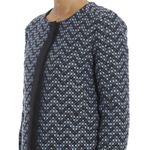 Armani Collezioni Women Jacquard Zig Zag Wool Blend Jacket Sz 10 Office Academia Photo 3