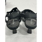Easy Spirit Womans 40-6501 Size 7.5 W Black Strappy Elastic Heel Sandals Photo 4