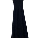 Cynthia Rowley Cable Knit Crochet Sleeveless Cotton Maxi Dress Sz XL Witchy Goth Photo 1