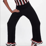 ZARA Crochet Grannycore Knitted Ruffles Cottagecore Grunge Black Small Photo 3