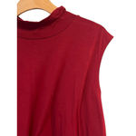 North Style Sleeveless Top Womens Plus Size 3X Burgundy High Neck Blouse Shirt Red Photo 2