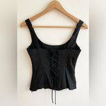 BCBGMAXAZRIA Vintage  Satin Lace up Corset Top Size 2 Y2K 90s Photo 1