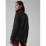 Athleta  Cozy Karma Asym Pullover Fleece Lined Sweatshirt Top Black Med #759 Photo 2
