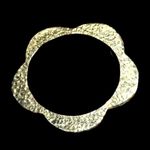 Charles Albert  Alchemía Gold-Toned Hammered Texture Scalloped Edge Bangle Bracel Photo 4