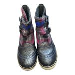UGG Australia Plaid Leather Trim Buckle Accent Ankle Boots Size US 6 EU 37 Gray Photo 3