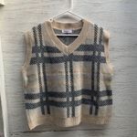 Oversized Sweater Vest Tan Size L Photo 0