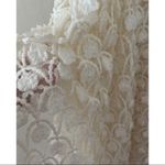 VINTAGE Style Wedding Dress Sleeveless Asymmetric Mini Embroidered White Small Photo 3