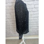 Brilliante By J.A. Women's 100% Silk Beaded Sequin Vintage Evening Jacket Small Black Photo 3