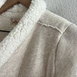 Hollister Sherpa Open Front Cream Neutral Sweater Lounge Cozy Comfort Large Photo 3