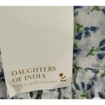 Daughters of India Kyra Mini Dress Size S Puff Sleeve Cotton Azure Floral Print Blue Photo 13