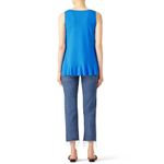 Susana Monaco Ruffle Maternity Top Women's Medium Blue Jersey Sleeveless RTR Photo 1