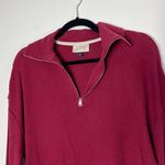 Universal Threads Red Quarter Zip Top Photo 1