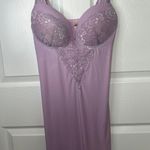 Rhonda Shear Lavender Lace Chemise Shaping Slip Dress Medium Sleepwear Lingerie Purple Photo 0