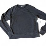 AE 77 American Eagle Premium nwt soft black charcoal cotton Crewneck S Blue Photo 0